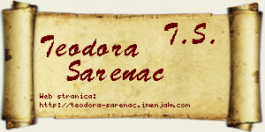 Teodora Šarenac vizit kartica